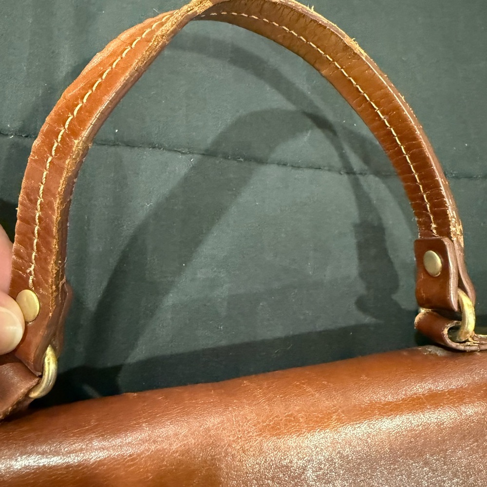 Vintage Etienne Aigner Brown Leather Handbag - Picture 7 of 8